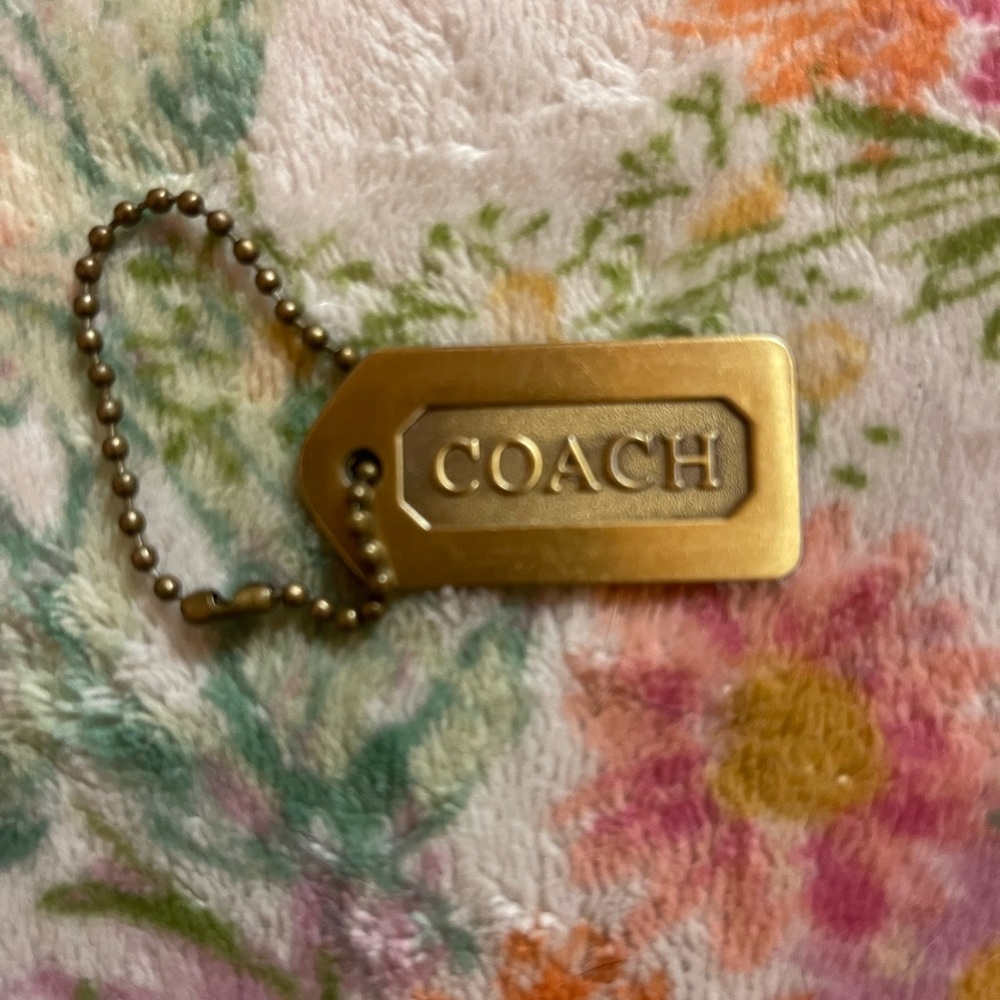 Vintage Coach Metal Bag Tag/ Hang Tag Purse Charm - Picture 5 of 9
